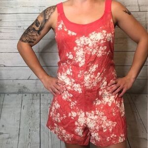Free People Romper Pink Low Back Romper XS Summer bohemian